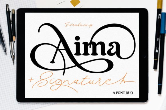 Aima Font: Creative Script for Makers