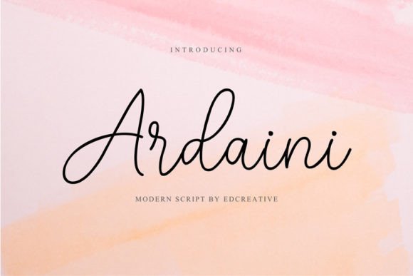 Ardaini: Modern Calligraphic Font