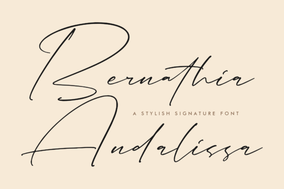 Bernathia Andalissa – Elegant Script Font