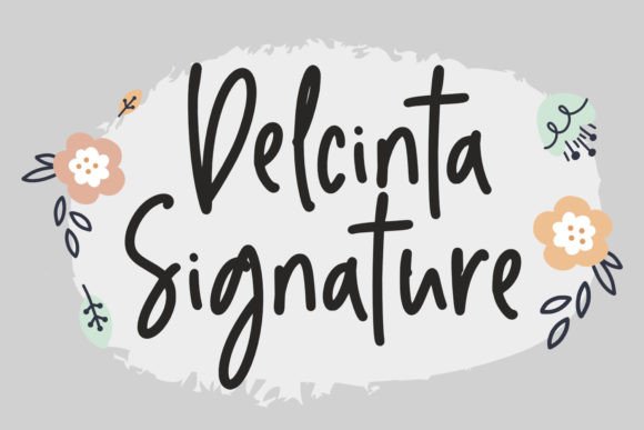 Delcinta Signature Font for Web Design