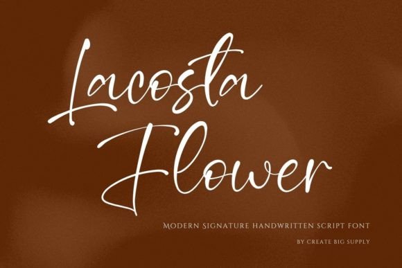 Lacosta Flower Font: Elegant Script for Craft Projects